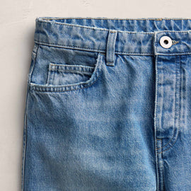 Relaxed Straight Cropped Jean in Sky Wash | James Perse Los Angeles