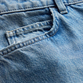 Relaxed Straight Cropped Jean in Sky Wash | James Perse Los Angeles