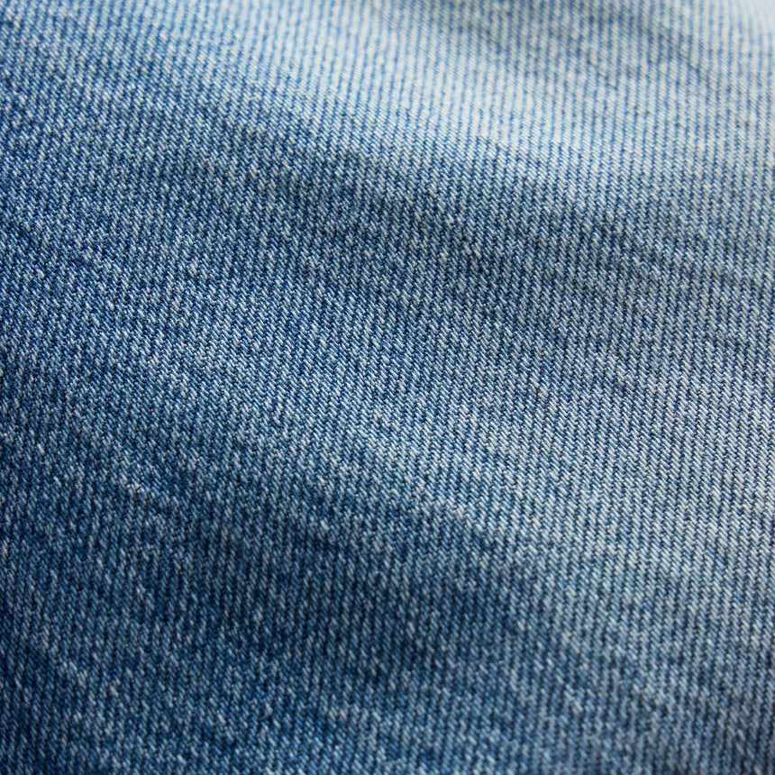 Relaxed Straight Cropped Jean in Sky Wash | James Perse Los Angeles