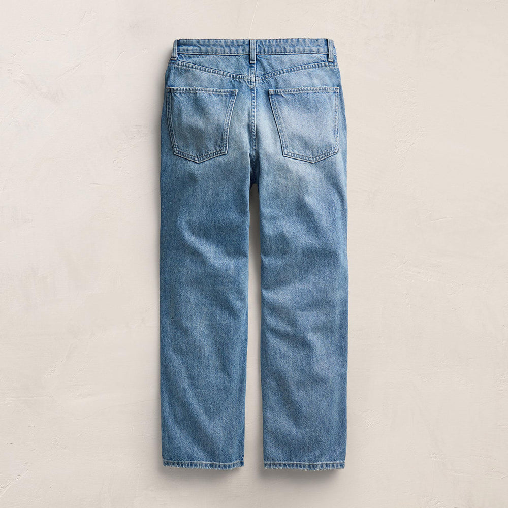 Relaxed Straight Cropped Jean in Sky Wash | James Perse Los Angeles
