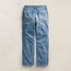 Relaxed Straight Cropped Jean in Sky Wash | James Perse Los Angeles