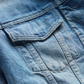 Denim Trucker Jacket in Sky Wash | James Perse Los Angeles