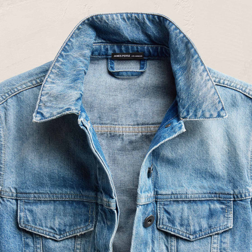 Denim Trucker Jacket in Sky Wash | James Perse Los Angeles