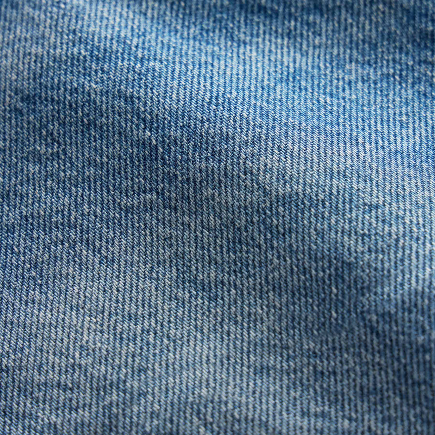 Denim Wide Leg Bermuda Short in Sky Wash | James Perse Los Angeles