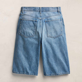Denim Wide Leg Bermuda Short in Sky Wash | James Perse Los Angeles