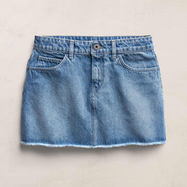 5 Pocket Denim Mini Skirt in Mid Blue Wash | James Perse Los Angeles