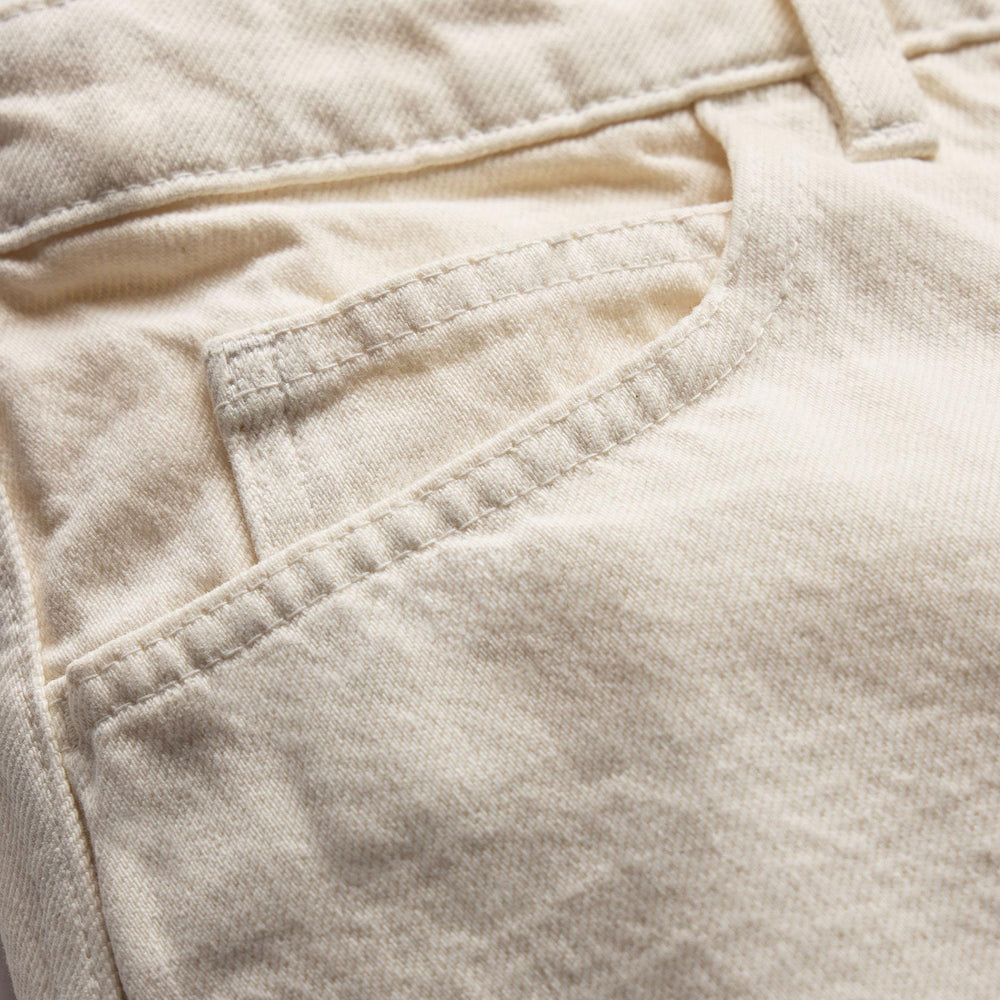 Relaxed Straight Cropped Jean in Ecru | James Perse Los Angeles