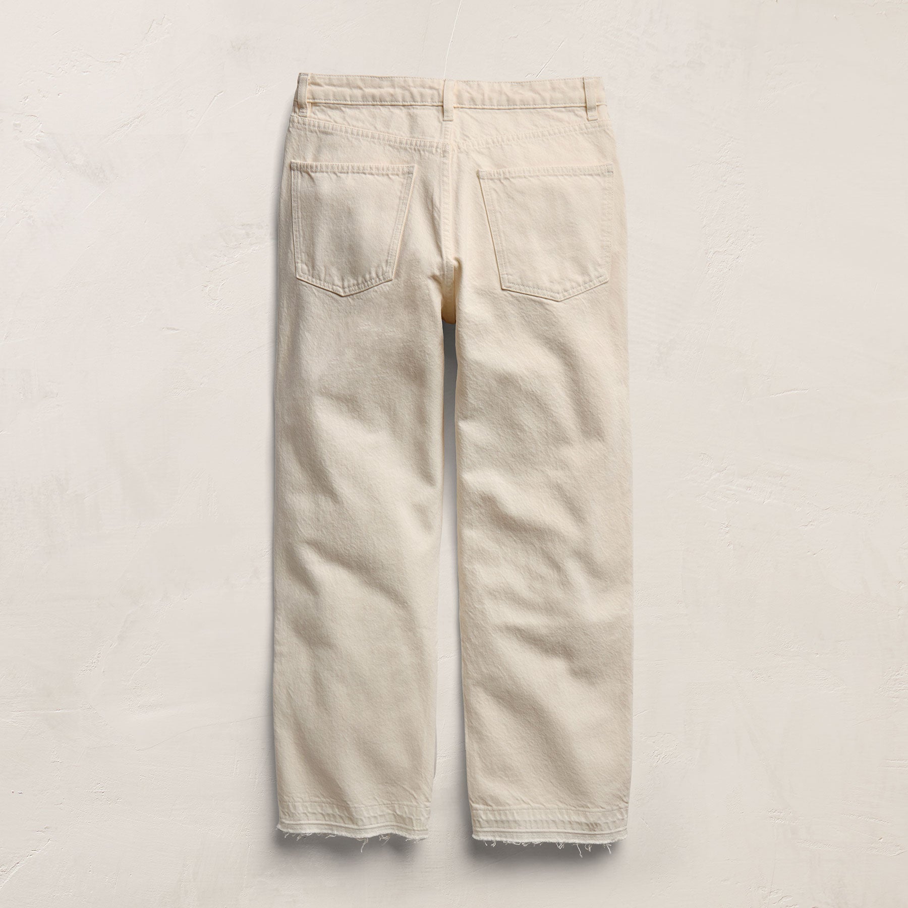 Relaxed Straight Cropped Jean in Ecru | James Perse Los Angeles
