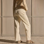 Relaxed Straight Cropped Jean - Ecru | James Perse Los Angeles
