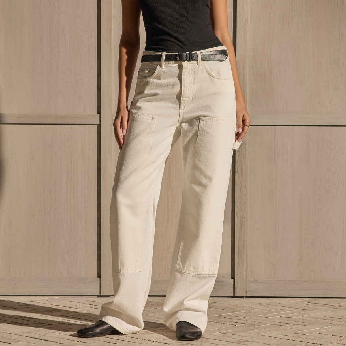 Workwear Denim Pant - Ecru | James Perse Los Angeles