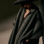Womens Poncho in Black Stripe | James Perse Los Angeles
