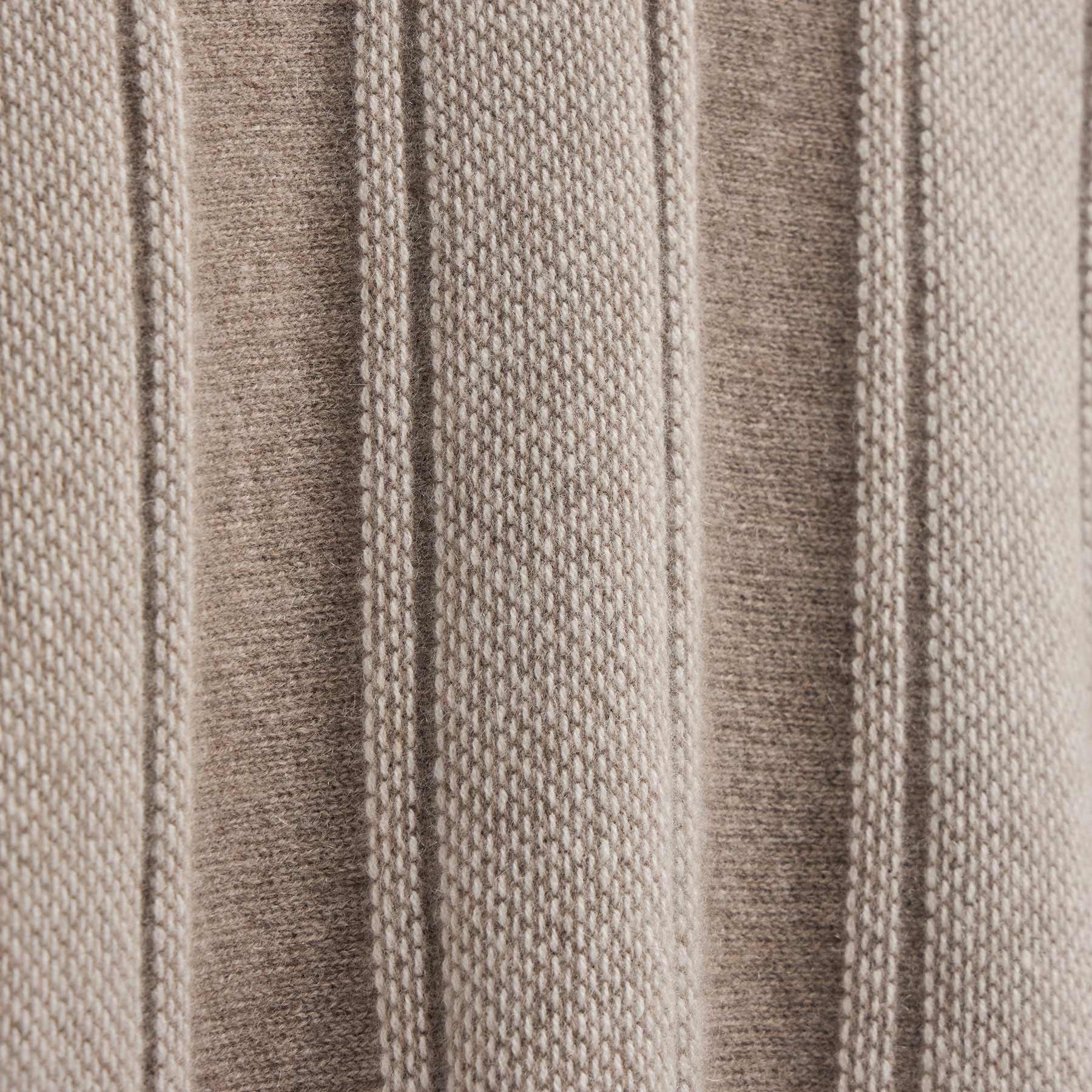 Baja Stripe Cashmere Poncho In Natural Stripe | James Perse Los