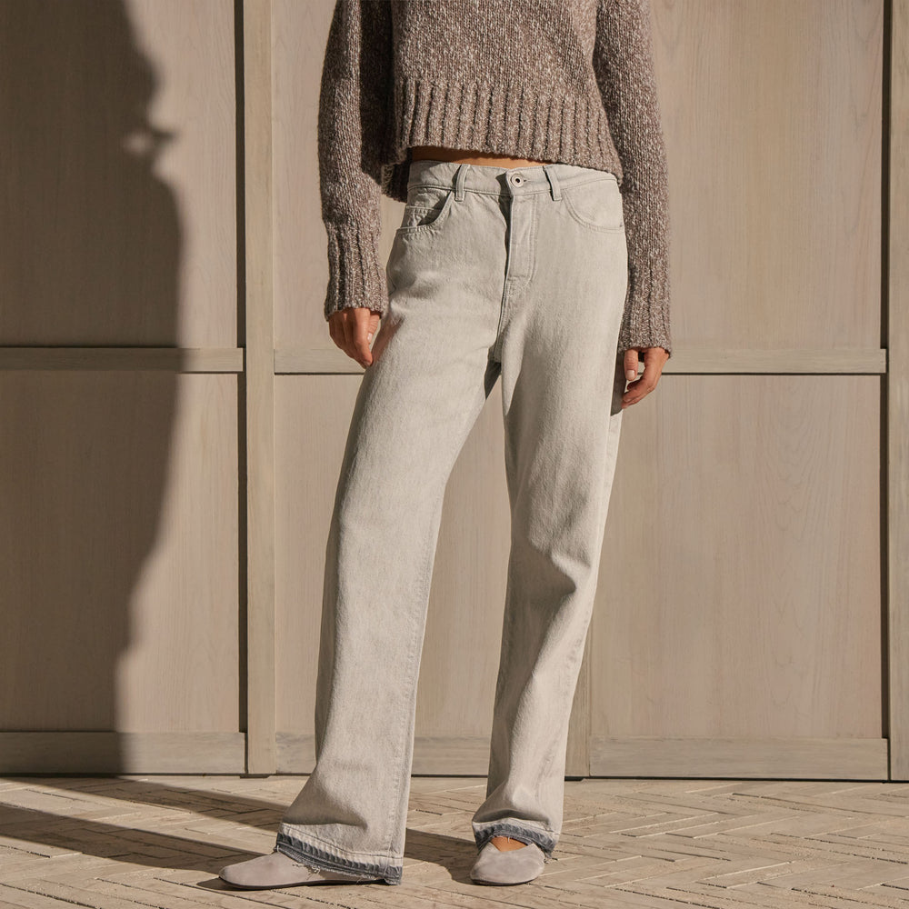 Relaxed Straight Jean - Light Grey Wash