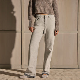 Relaxed Straight Jean - Light Grey Wash