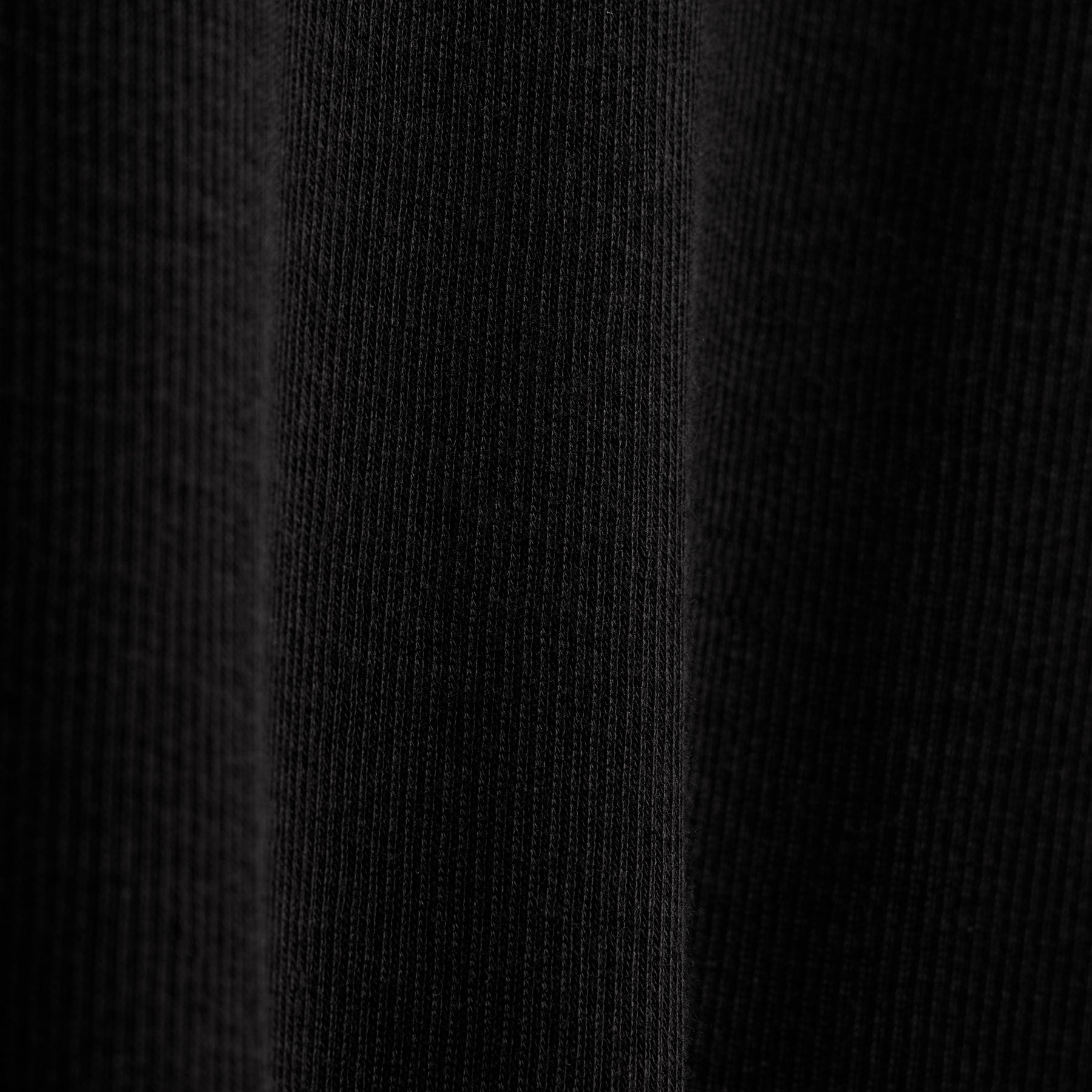 Cotton Gauze Ribbed Long Sleeve Crew - Black | James Perse Los Angeles