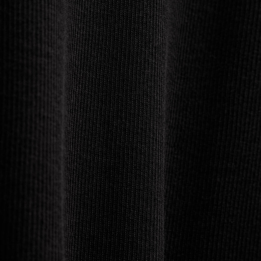 Cotton Gauze Ribbed Long Sleeve Crew - Black | James Perse Los Angeles