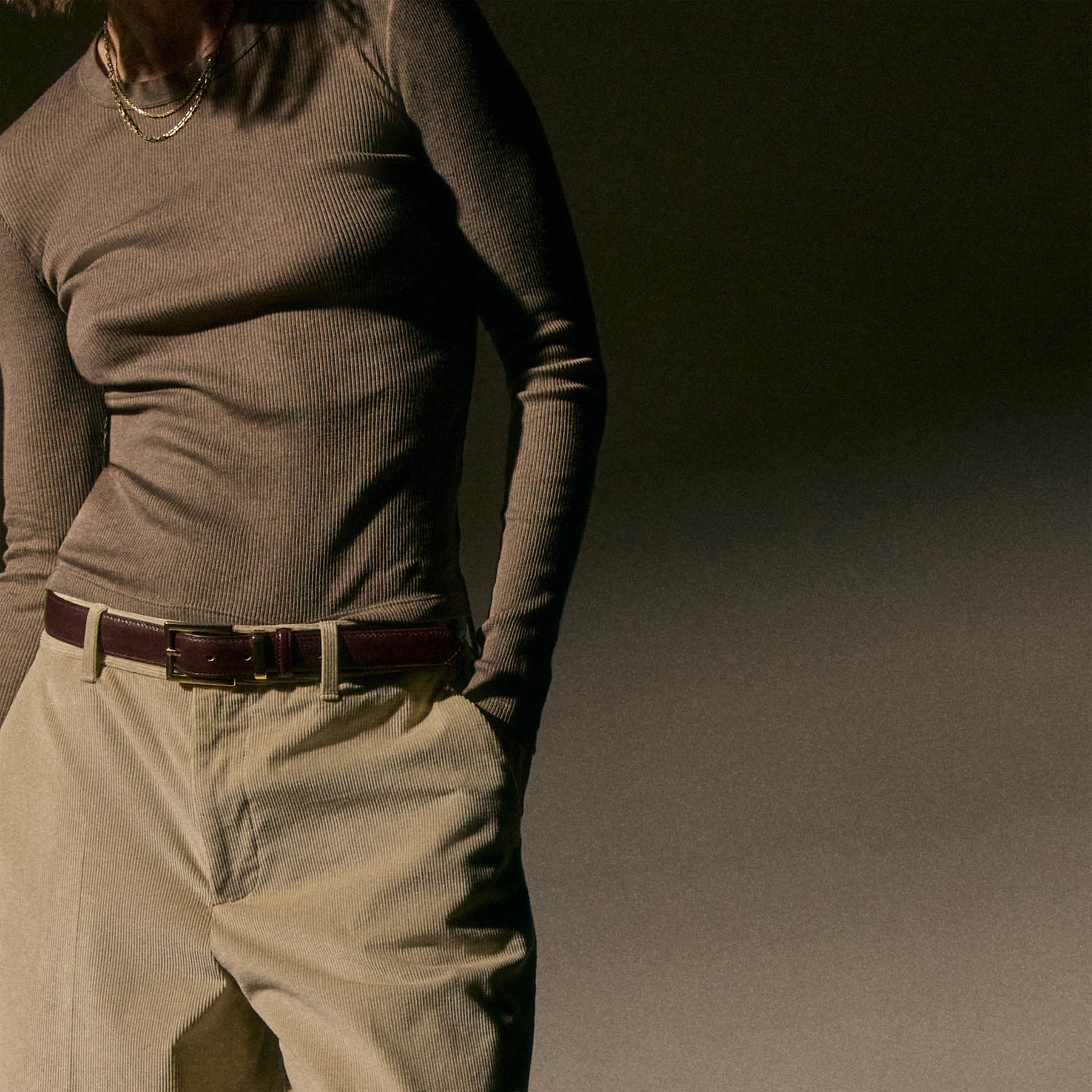 JAMES PERSEコットンリブトリムドレス JAMES PERSEコットンリブトリムドレス