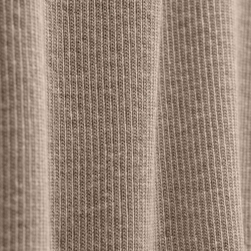 Cotton Gauze Ribbed Long Sleeve Crew - Dapple