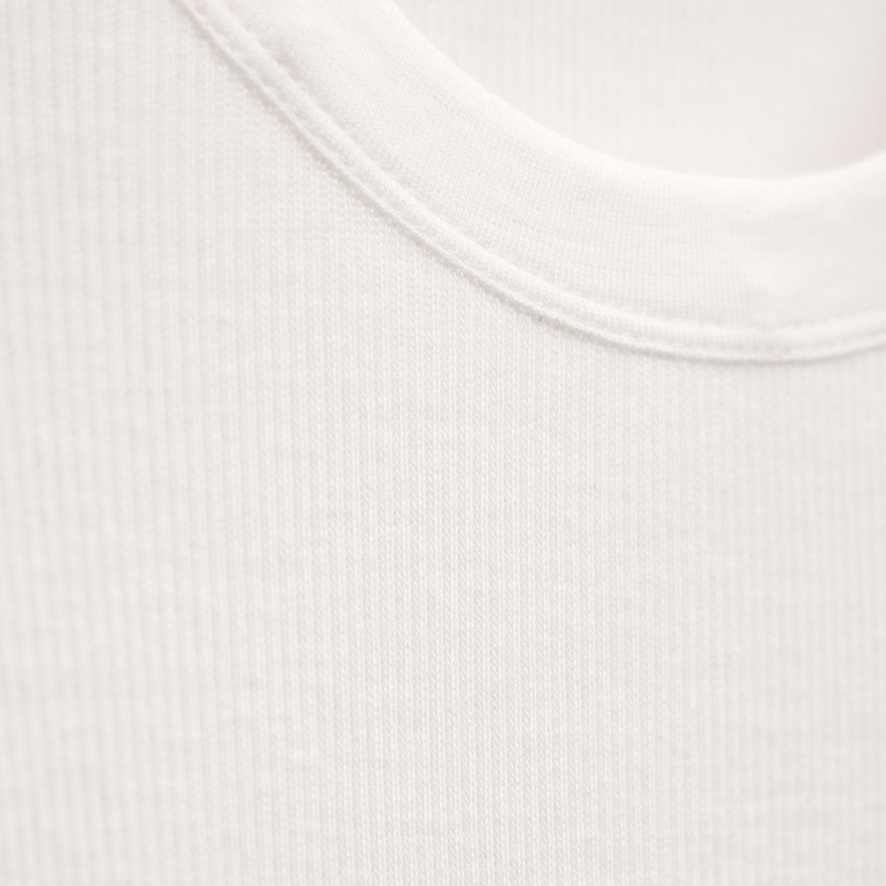 Cotton Gauze Ribbed Long Sleeve Crew - Everest White | James Perse Los Angeles