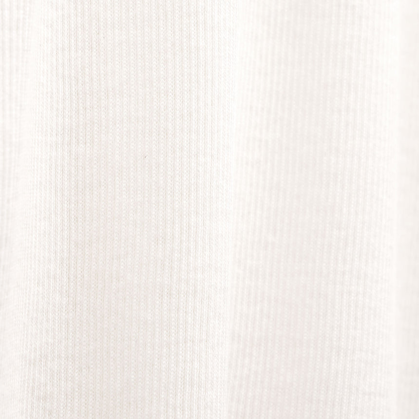 Cotton Gauze Ribbed Long Sleeve Crew - Everest White | James Perse Los Angeles