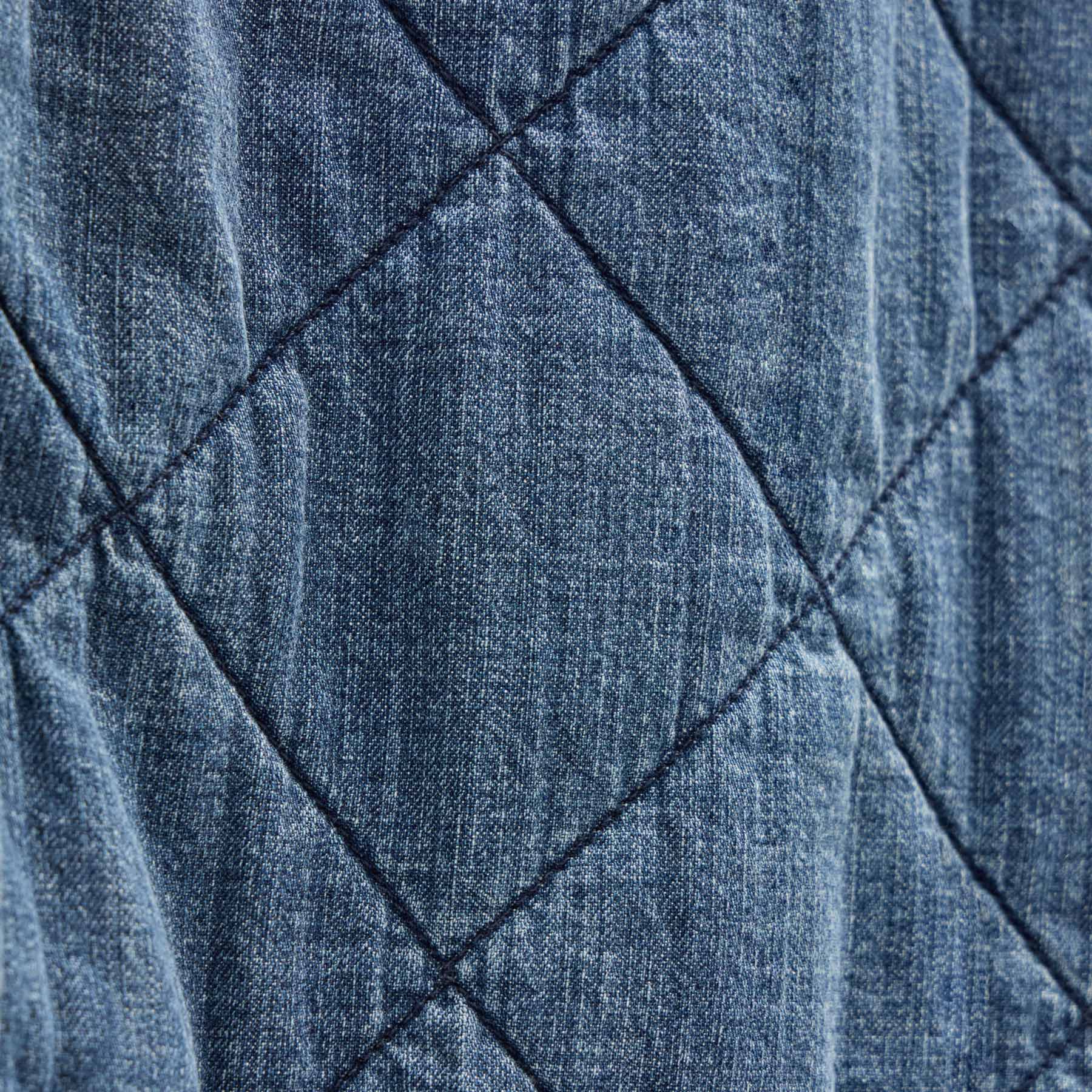 Denim Quilted Jacket in Medium Wash | James Perse Los Angeles FLAT