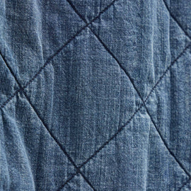 Denim Quilted Jacket in Medium Wash | James Perse Los Angeles FLAT