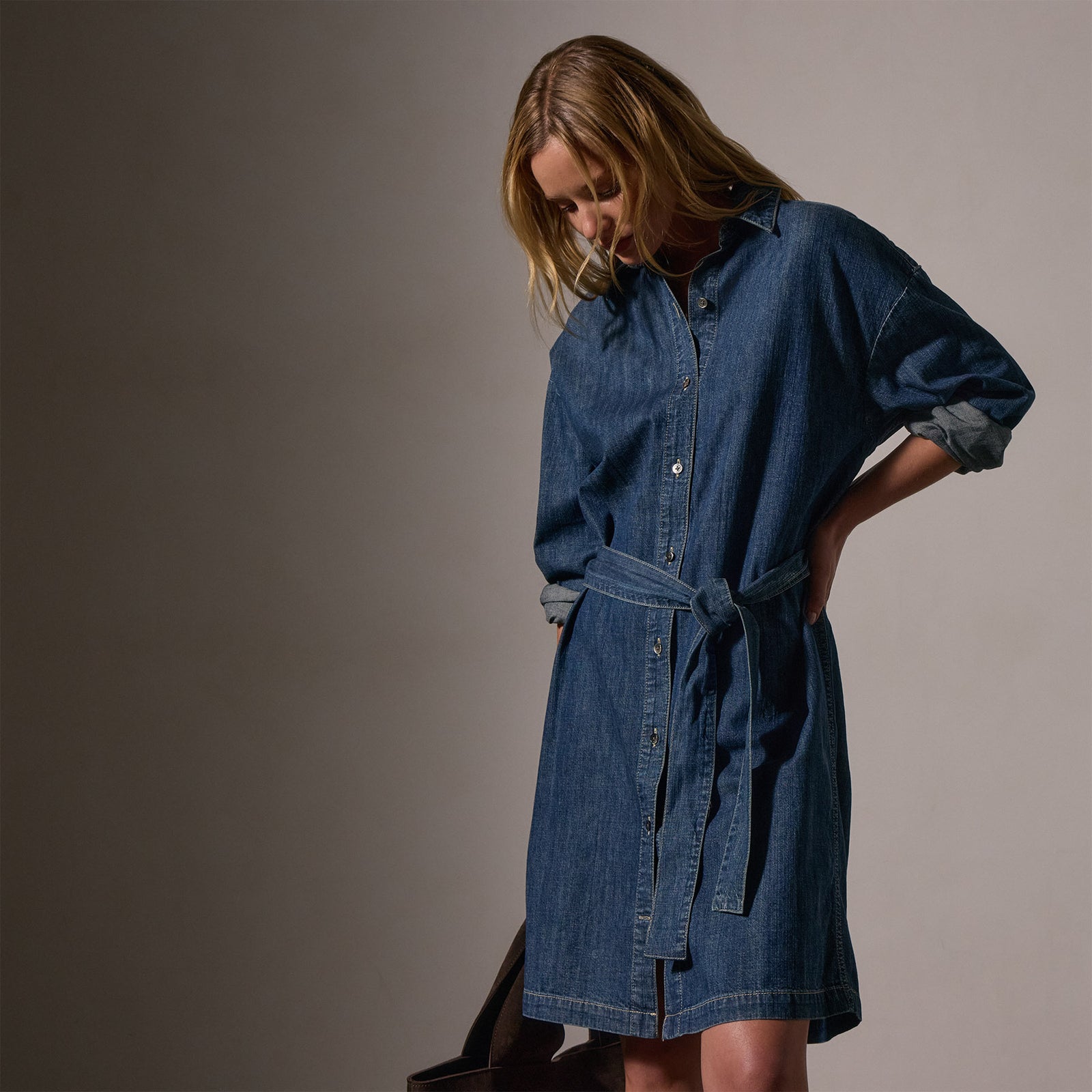 james perse shirt dress James Perse Stretch Linen Shirt Dress | White | Size 4
