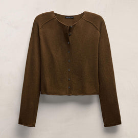 Cashmere Raglan Cardigan in Cocoa | James Perse Los Angeles