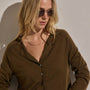 Cashmere Raglan Cardigan in Cocoa | James Perse Los Angeles