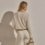 Cashmere Raglan Cardigan in Ecru | James Perse Los Angeles