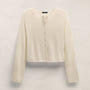 Cashmere Raglan Cardigan in Ecru | James Perse Los Angeles