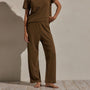 Cotton Linen Pull On Pant in Cocoa | James Perse Los Angeles