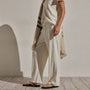Cotton Linen Pull On Pant in Ecru | James Perse Los Angeles