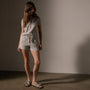 Cotton Linen Waffle Short in Salt | James Perse Los Angeles