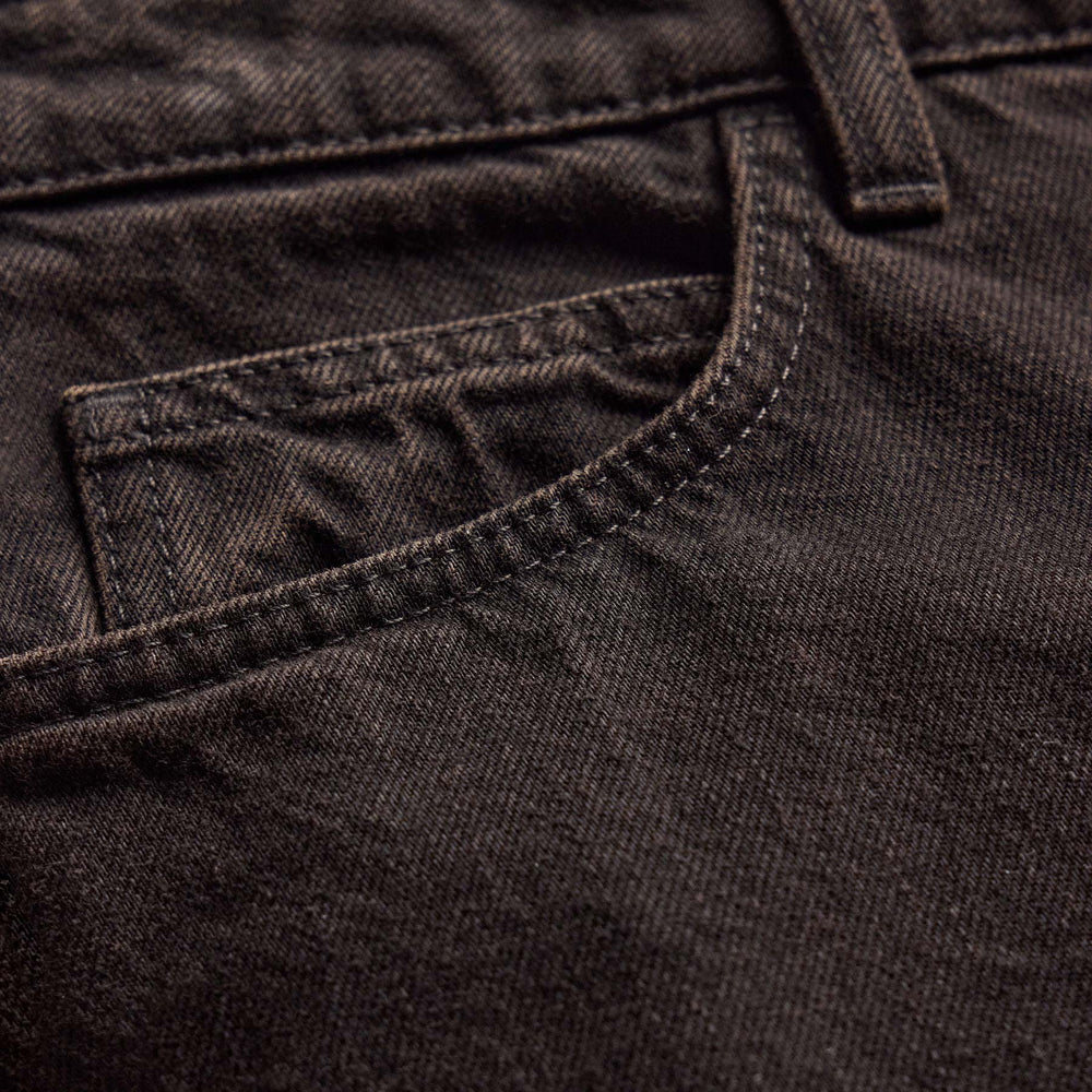 Relaxed Straight Cropped Jean - Brown