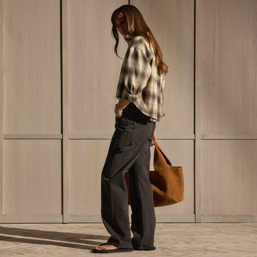 Workwear Denim Pant - Brown Wash | James Perse Los Angeles