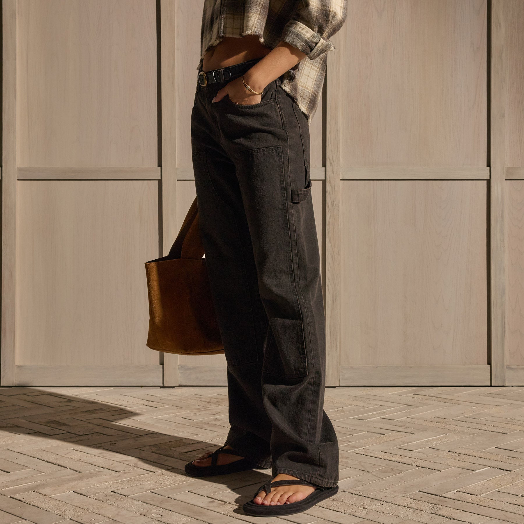 Workwear Denim Pant - Brown Wash | James Perse Los Angeles