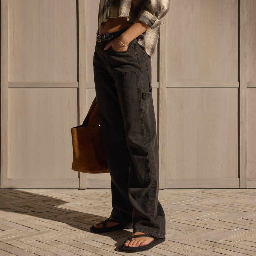 Workwear Denim Pant - Brown Wash | James Perse Los Angeles