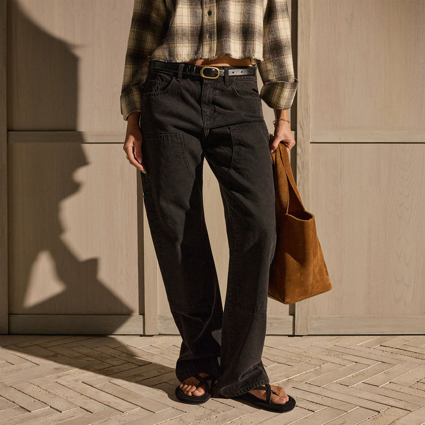 Workwear Denim Pant - Brown Wash | James Perse Los Angeles
