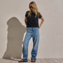 Cotton Cashmere Tee in Black | James Perse Los Angeles