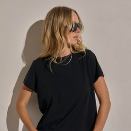 Cotton Cashmere Tee in Black | James Perse Los Angeles