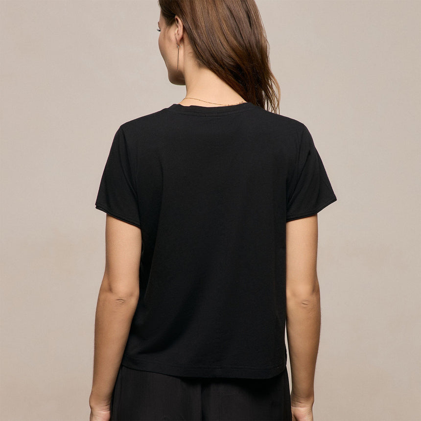 Cotton Cashmere Tee in Black | James Perse Los Angeles