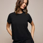Cotton Cashmere Tee in Black | James Perse Los Angeles