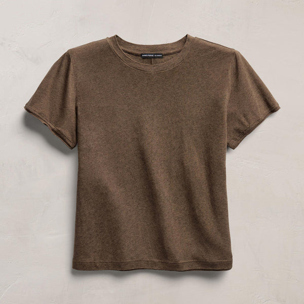 Cotton Cashmere Tee in Brown | James Perse Los Angeles