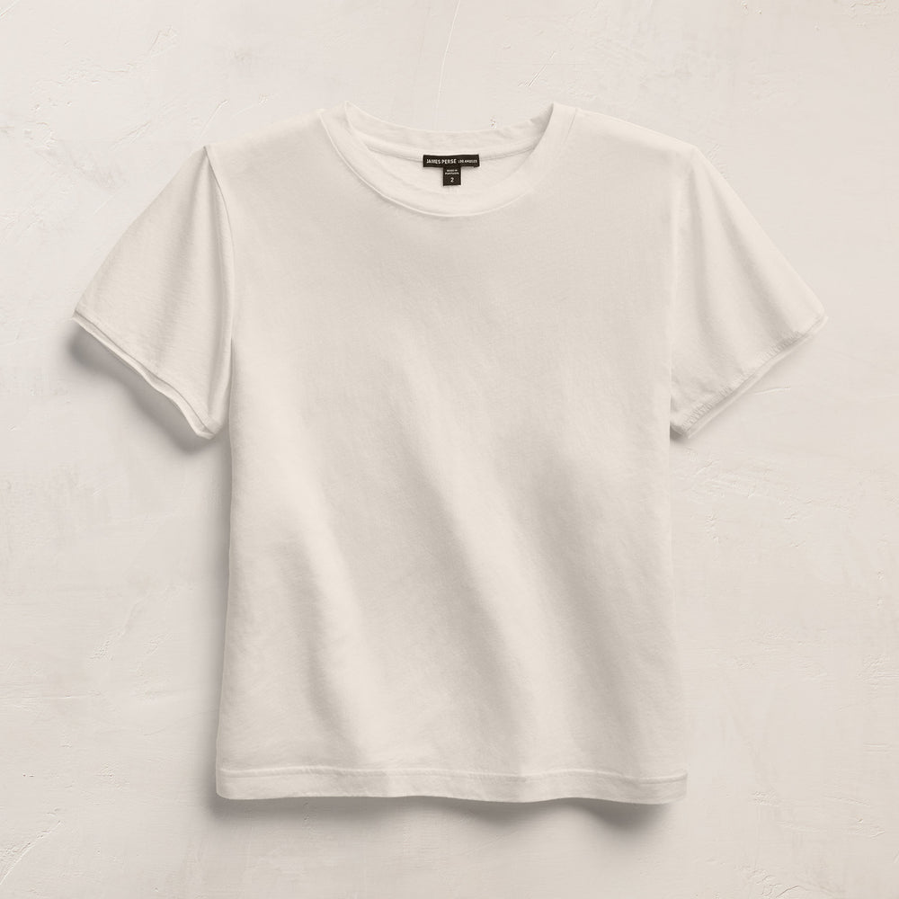 Cotton Cashmere Tee In Off White | James Perse Los Angeles