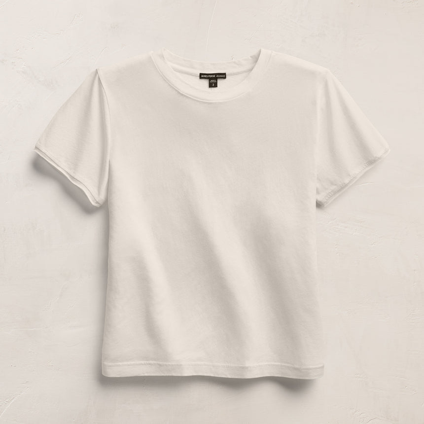 Cotton Cashmere Tee In Off White | James Perse Los Angeles