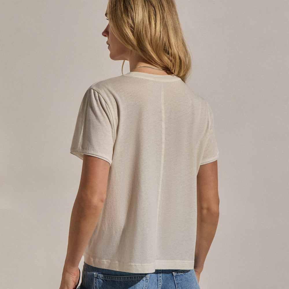 Cotton Cashmere Tee In Off White | James Perse Los Angeles
