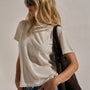 Cotton Cashmere Tee In Off White | James Perse Los Angeles