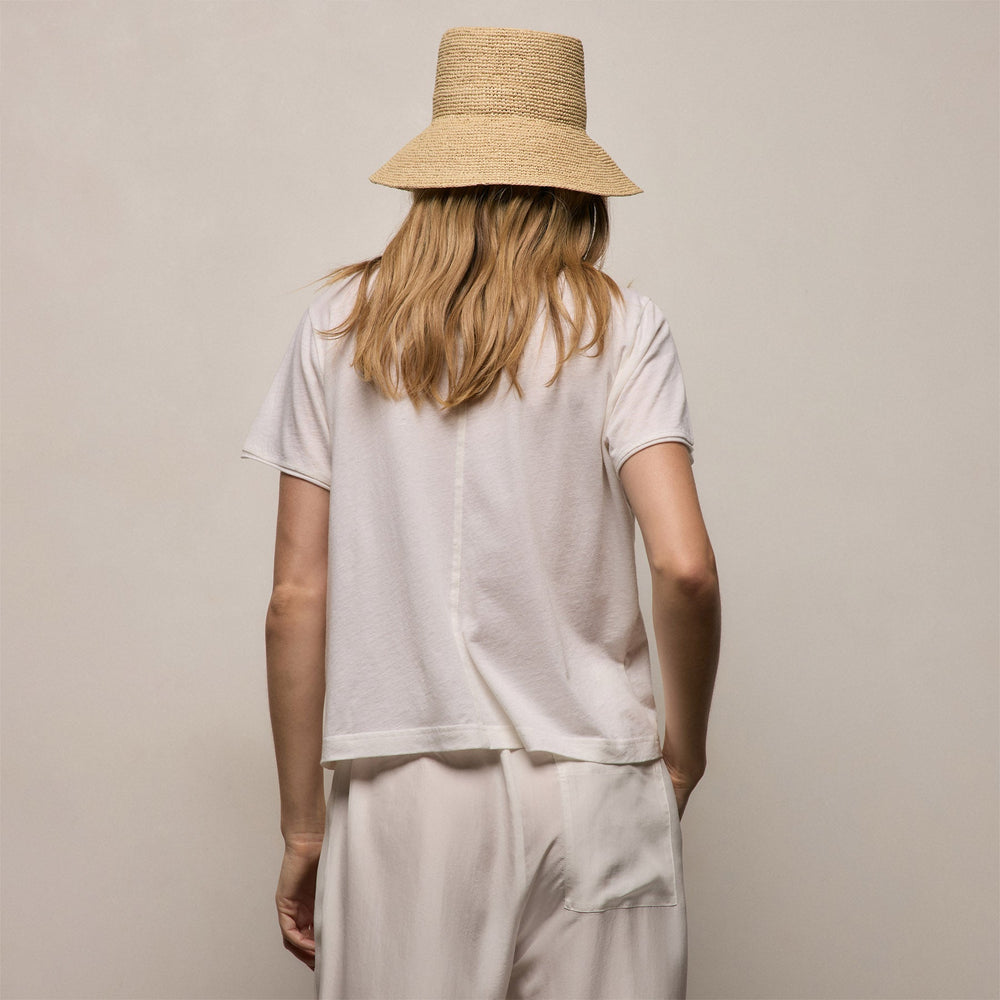 Cotton Cashmere Tee in Off White | James Perse Los Angeles