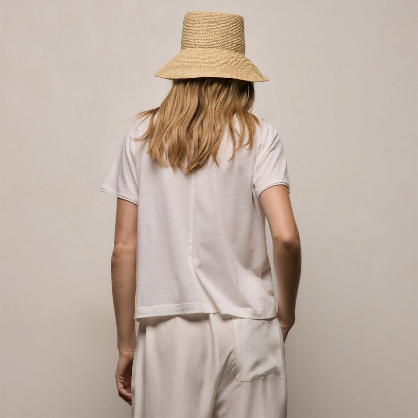 Cotton Cashmere Tee in Off White | James Perse Los Angeles